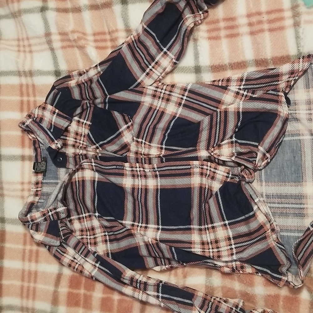 Flannel button-up shirt
